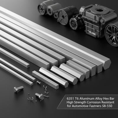 6351 T6 Hex Bar κράμα αλουμινίου υψηλής αντοχής ανθεκτικό στη διάβρωση για συνδετήρες αυτοκινήτων S8-S50