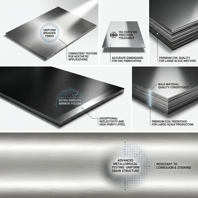 8K Super Mirror Finish 304 φύλλο από ανοξείδωτο χάλυβα με 95% αντανάκλαση και ανθεκτικό στη διάβρωση 304 υπόστρωμα για επένδυση ανελκυστήρα